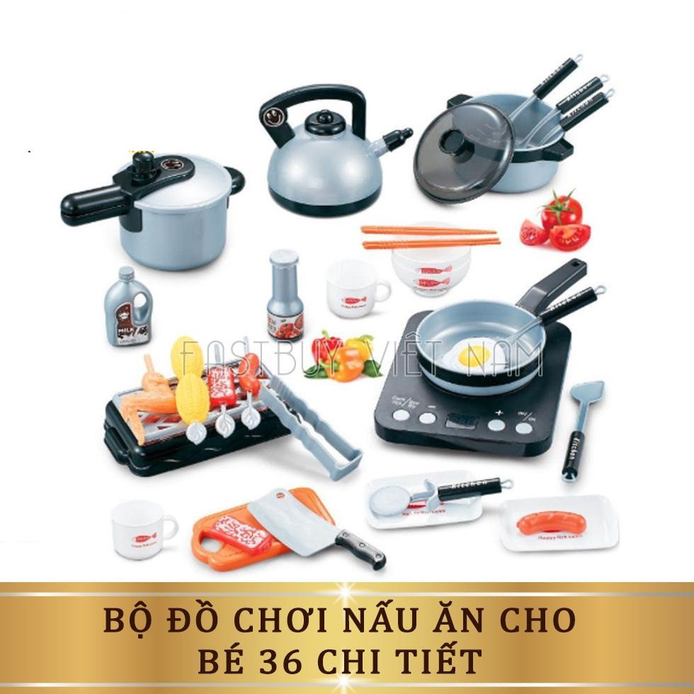 Bộ đồ chơi nấu ăn 36 món cho bé đồ chơi kích thích trí thông minh cho trẻ