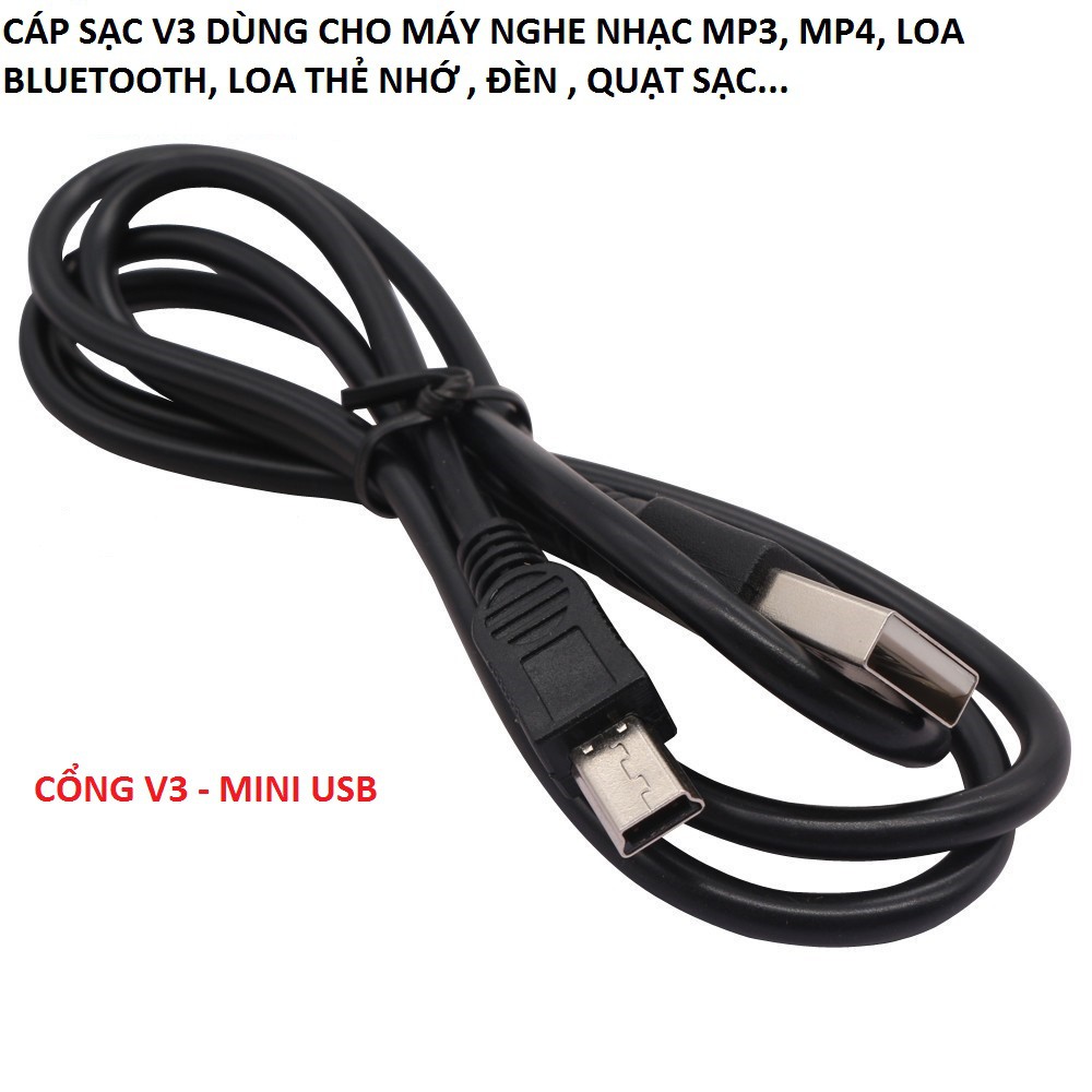 Dây Cáp Mini usb 0.5m / 0.8m / 1.5m / 2m / 3m.. Chuyên Dùng Cho Loa Bluethooth, Máy Mp3, Sạc camera máy ảnh