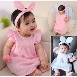 Body váy công chúa kèm turban/ Đầm công chúa mùa hè cho bé