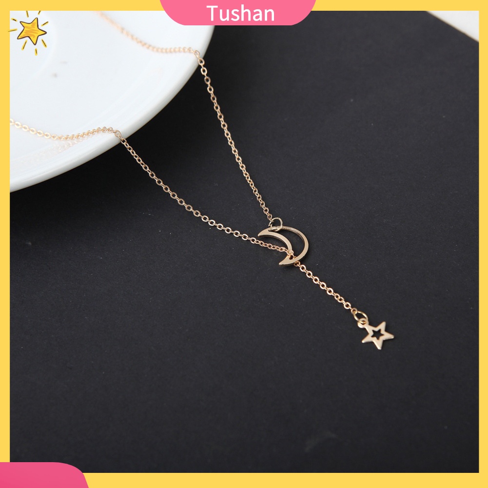 Vòng cổ choker mặt trăng và ngôi sao tush _