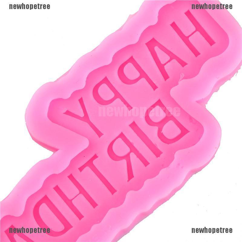 Khuôn silicone TạO HìNh Chữ Happy birthday Trang Trí BáNh