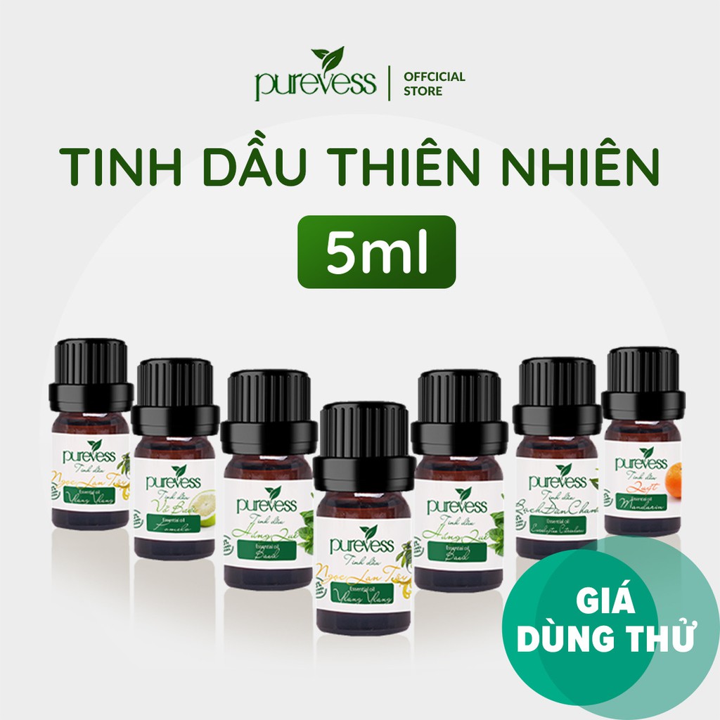 Tinh dầu Purevess giúp thư giãn đuổi muỗi khử mùi 5ml