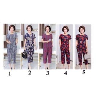 Bộ mặc nhà thun lạnh trung niên