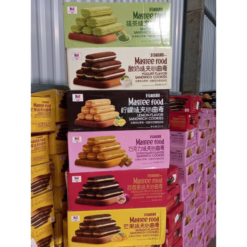 Bánh Quy Xốp Kẹp Kem Magree Food 6 vị