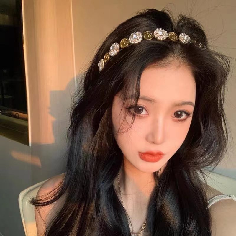 Băng Đô Cài Tóc Đính Đá Phong Cách Cổ Điển Thời Trang Hàn Quốc Cho Nữ