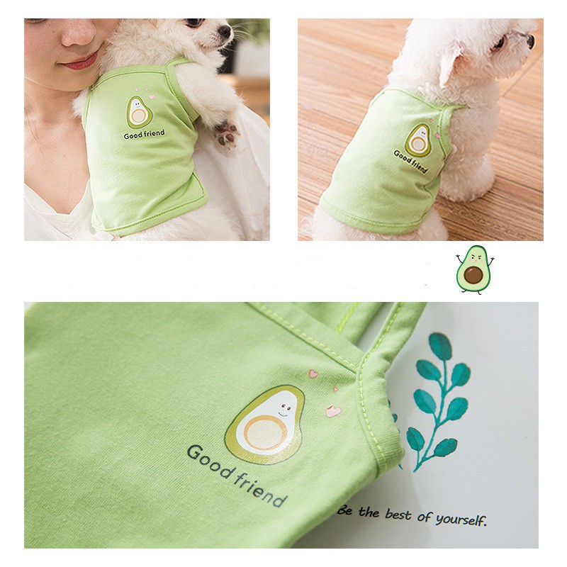 Áo cho chó nhỏ, mèo 3 lỗ mùa hè chất cotton hình chú ngựa kỳ lân dễ thương đi dạo đi chơi YEUPET