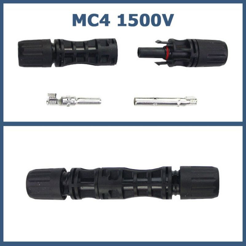 Cặp giắc đơn mc4 cao cấp 1500V DC