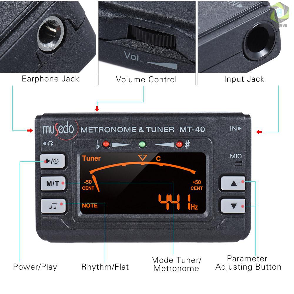 Thiết Bị Tạo Nhịp Màn Hình Lcd 3 Trong 1 Cho Đàn Guitar Bass Violin Ukele Chromatic