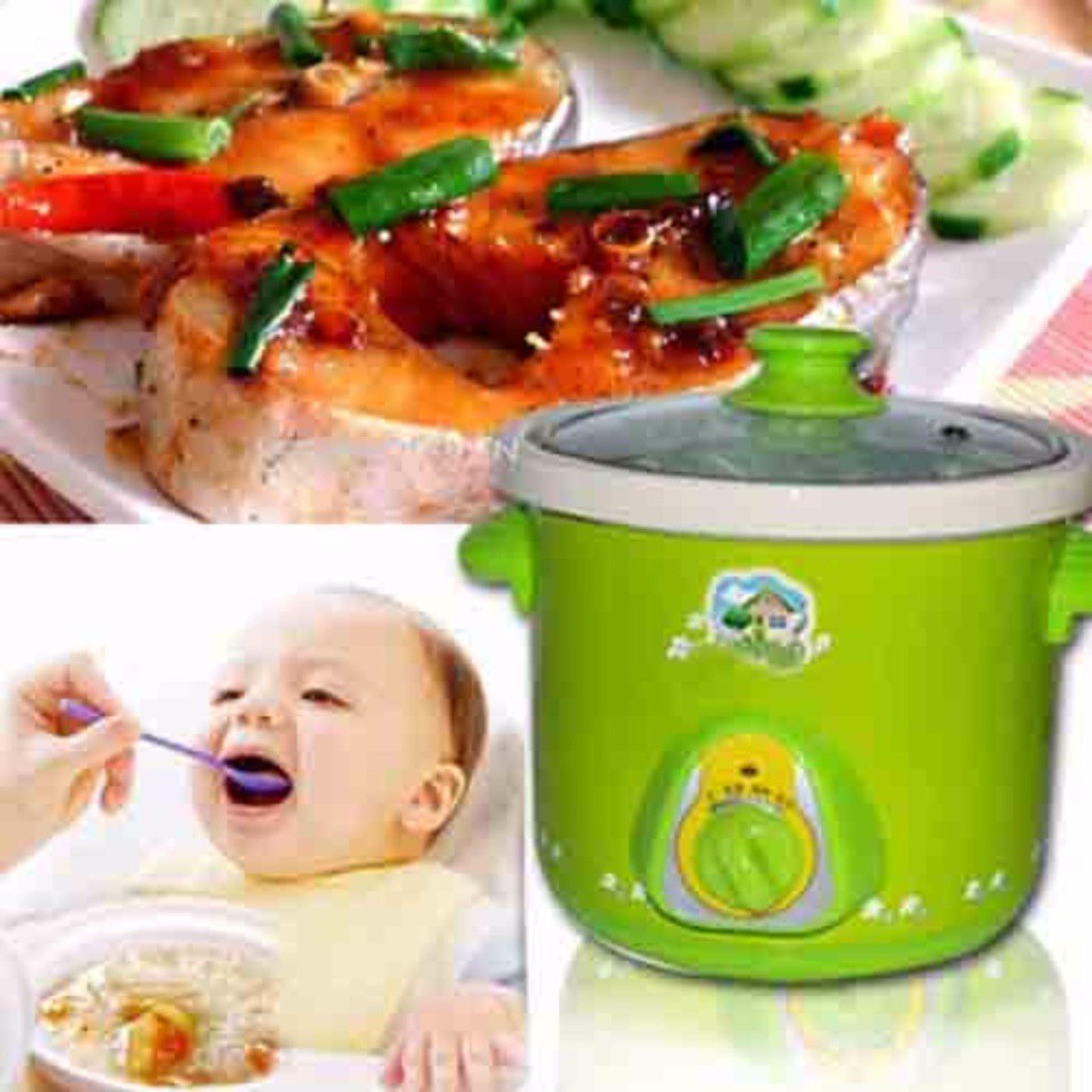 Nồi nấu cháo đa năng cho bé kèm kho thịt cá (Nồi nấu chậm)