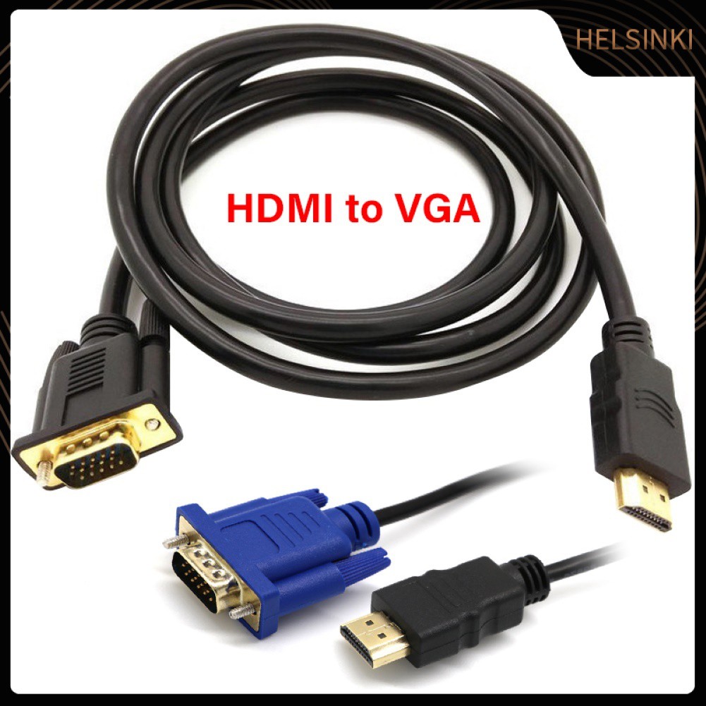 Dây Cáp Chuyển Đổi Hdmi 1080p Sang Vga Dài 1.8m Cho Máy Tính / Dvd / Hdtv