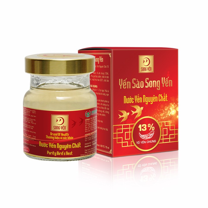 Nước Yến Nguyên Chất Song Yến - Hộp 1 Lọ 70ml