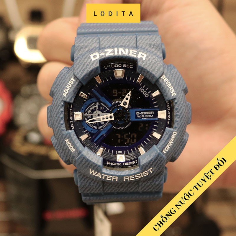 [HOT]Đồng Hồ Thể Thao Nam Nữ Chính Hãng Màu Sắc Denim Dziner DZ-3398 Cao Cấp