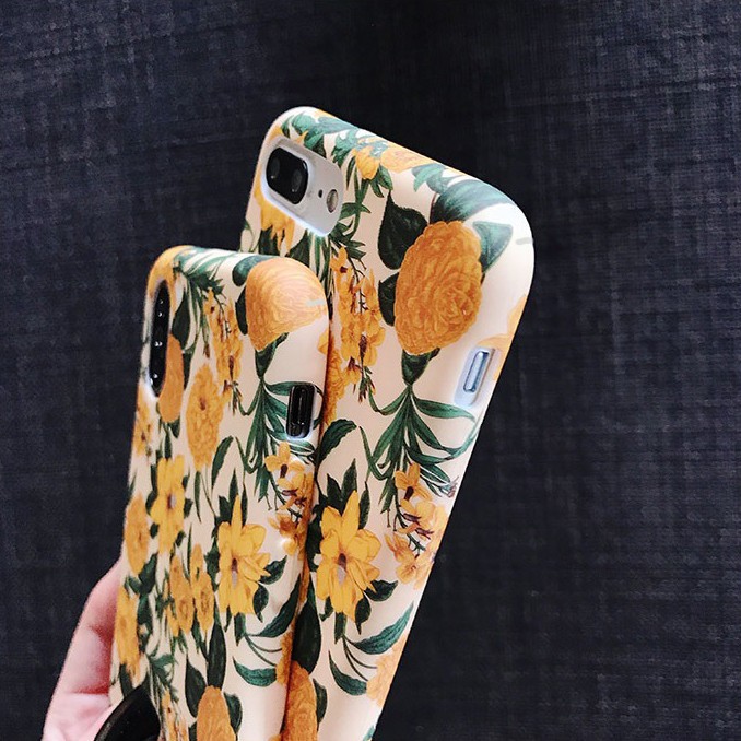 Ốp lưng iphone - Ốp iphone Hoa vàng Vintage 5/5s/6/6plus/6s/6splus/7/7plus/8/8plus/x/xr/xs/11/12/pro/max/plus/promax | BigBuy360 - bigbuy360.vn