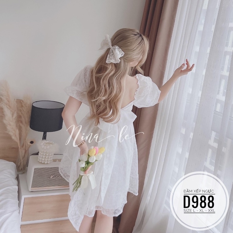Bigsize Đầm xếp ngực D988