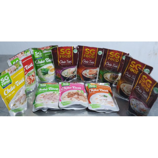 1 Thùng 11 Vị Cháo Tươi SG Food đủ loại dành cho bé từ 12 tháng tuổi (30 gói x270g)