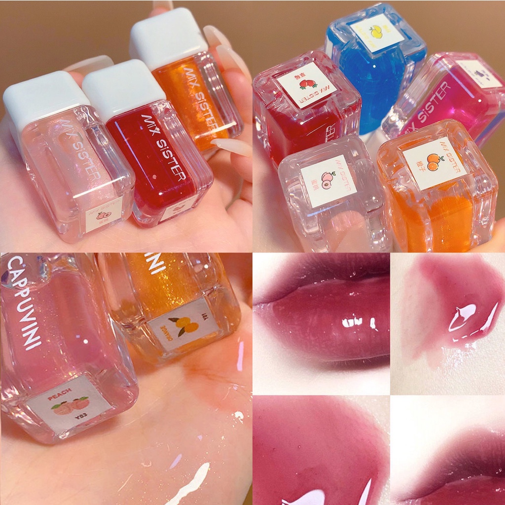 Son Bóng Trong Suốt Dưỡng Ẩm Thiết Kế Hình Vuông Nhỏ