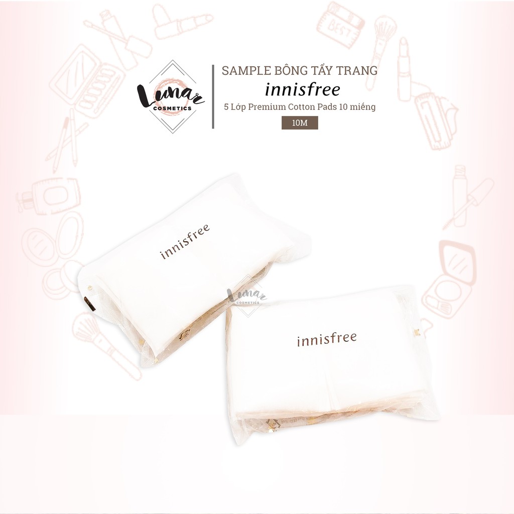 Sample Bông Tẩy Trang Innisfree 5 Lớp Premium Cotton Pads 10 miếng