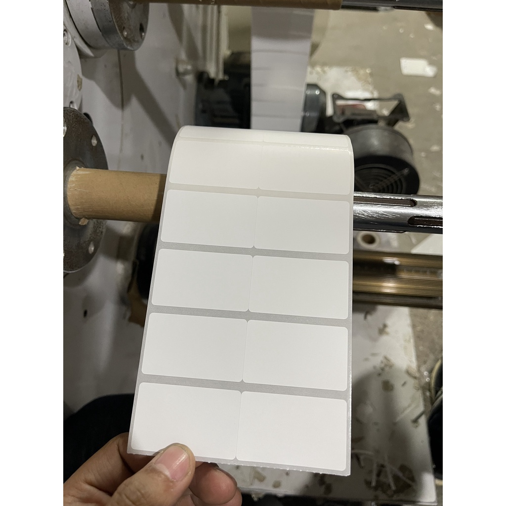 Giấy in tem mã vạch 50x30, 40x30 2 hàng tem, decal tem mã vạch 50x30, 40x30 cuộn 50m