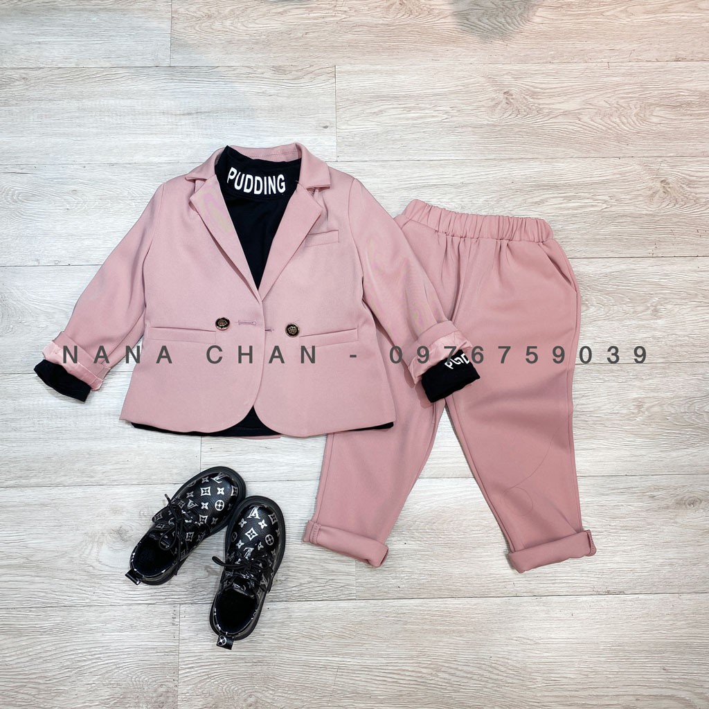 [S011] Set vest trơn HQ 2 cúc sz 90-140