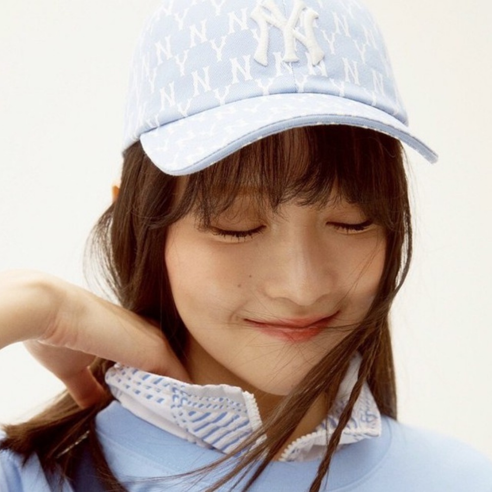 Mũ Nón MLB NY  Xanh Monogram Baseball Cap Blue Full Tag Code