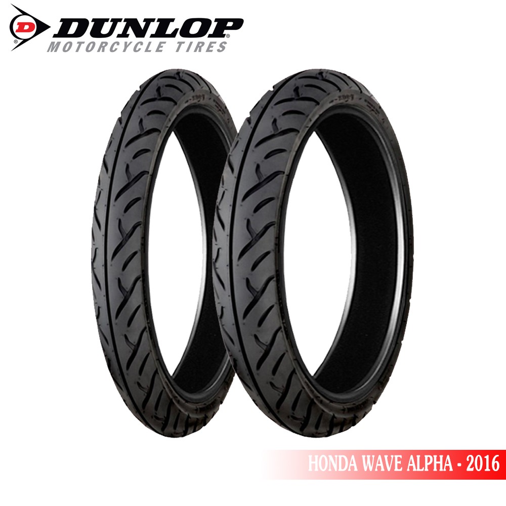 Cặp lốp xe HONDA WAVE ALPHA 2016 DUNLOP TRƯỚC 70/90-17 TT902 và SAU 80/90-17 TT902