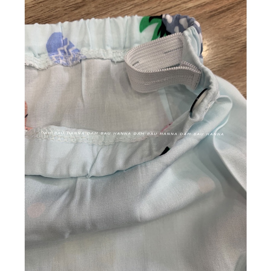 [HANNA] Đồ bộ bầu tay dài mặc nhà cho mẹ bầu và sau sinh size 40-70kg vải tone 2 da cao cấp mềm mát ít nhăn bền hơn