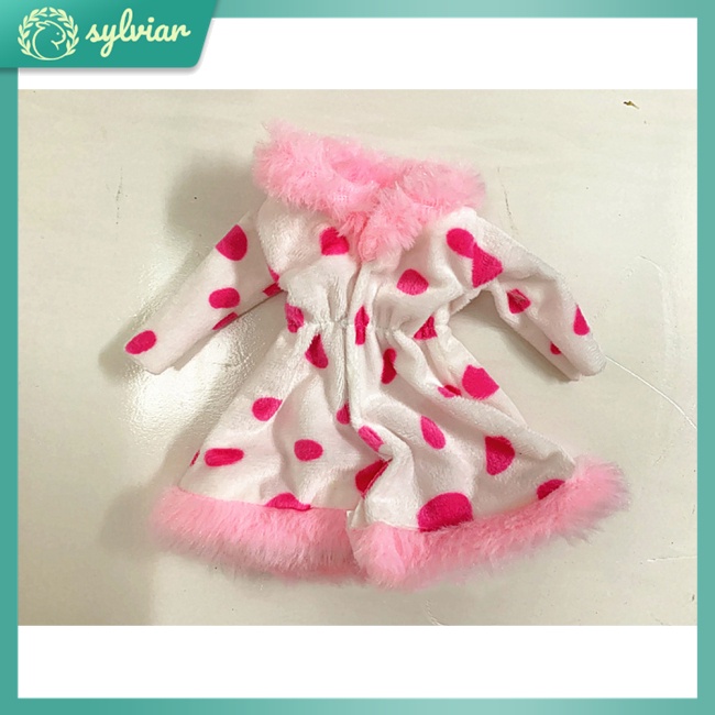 [sylviar] Áo Khoác Dày Giữ Ấm Mùa Đông In Họa Tiết Nhiều Màu Sắc Cho Búp Bê