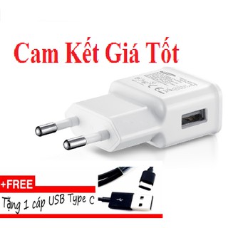 Củ sạc nhanh Samsung chân tròn hàng nhập khẩu + tặng 1 cáp Usb type C màu ngẫu nhiên
