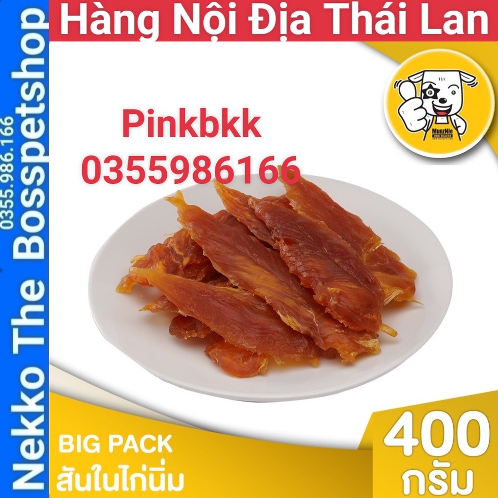 (GIÁ SỈ) Snack ăn vặt Mèo và Chó Gà khô Munznie⚡NỘI ĐỊA THÁI⚡nhập trực tiếp Thái Lan không qua trung gian ⚡ 20 mẫu