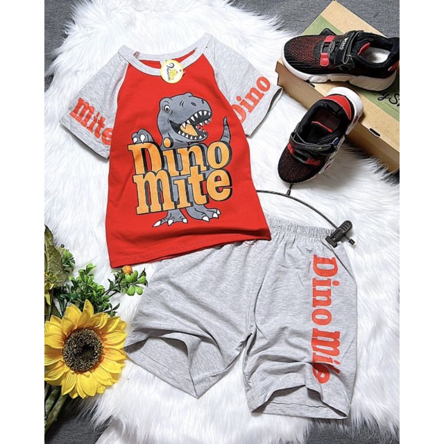 Bộ tay cộc quần ngố cho bé trai thun cotton 4 chiều mềm mát