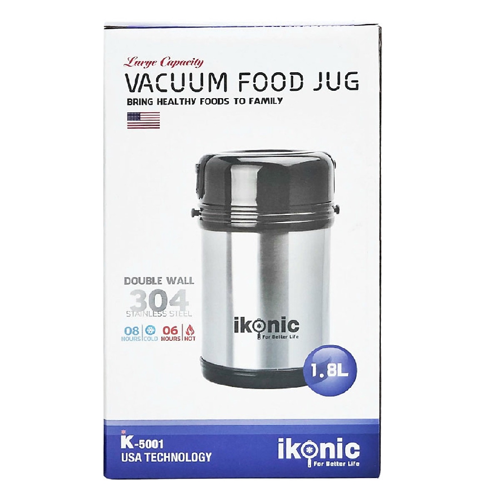 Phích giữ nhiệt đựng thức ăn Ikonic IK5001 (1800ml)