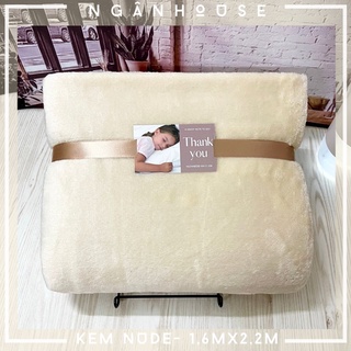 🪴Chăn Lông Tuyết Màu KEM NUDE-Size 1,6mx2,2m