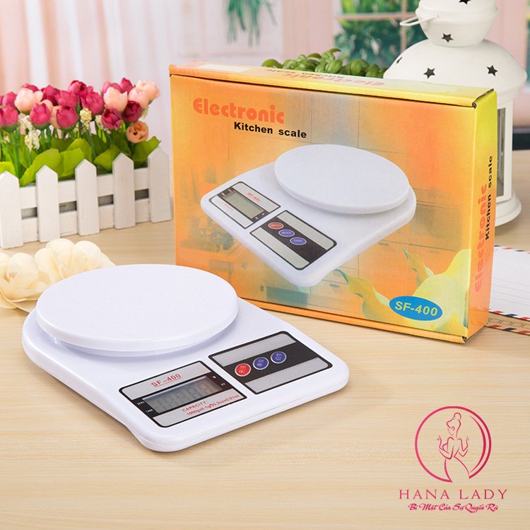 Cân Điện Tử Làm Bánh, Cân Tiểu Ly Nhà Bêp Thực Phẩm 5KG SF400 Electronic Mini Chính Xác Cao (Kèm Pin)