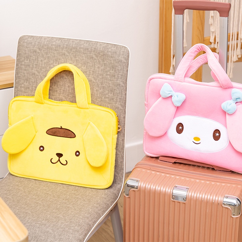 SANRIO Túi Đựng laptop / Máy Tính Bảng 14 inch Họa Tiết Winnie the Pooh / Kuromi / Hello Kitty