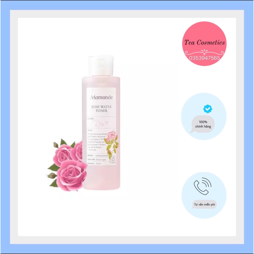 Nước Hoa Hồng Cung Cấp Độ Ẩm Mamonde Rose Water Toner (250ml)