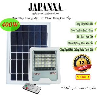 Đèn năng lượng mặt trời 400w Japanxa solar light ANSFL02 chiếu sáng sân vườn,trong nhà,đèn đường cảm biến ánh sáng