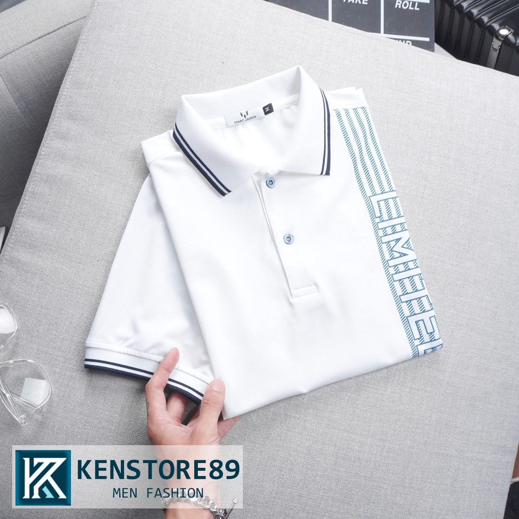 Áo thun nam có cổ MARC LIMITED vải cá sấu gai KENSTORE89 ATP155