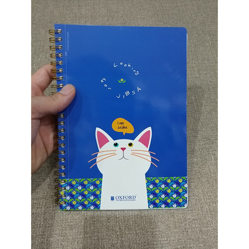 Sổ Lò Xo Oxford Design A5 80'S #9 Cat (IV+IV) - ASN40709 - Màu Xanh - Oxford