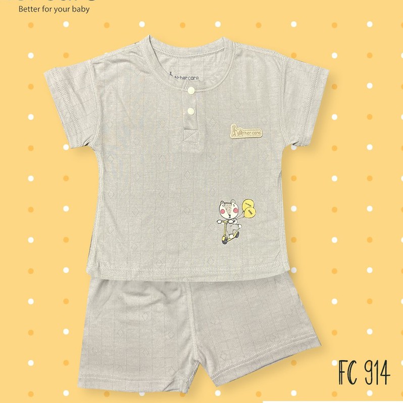Bộ Quần áo trẻ em FatherCare Nẹp trụ + Tay hến CT - Cáo xe trượt FC914