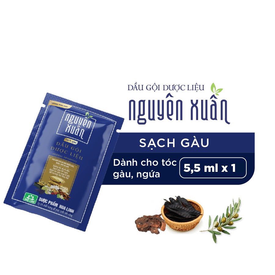 Dầu gội &amp; xả dược liệu Nguyên Xuân dạng gói các loại cho tóc thường, tóc hư tổn, tóc gàu, tóc bết