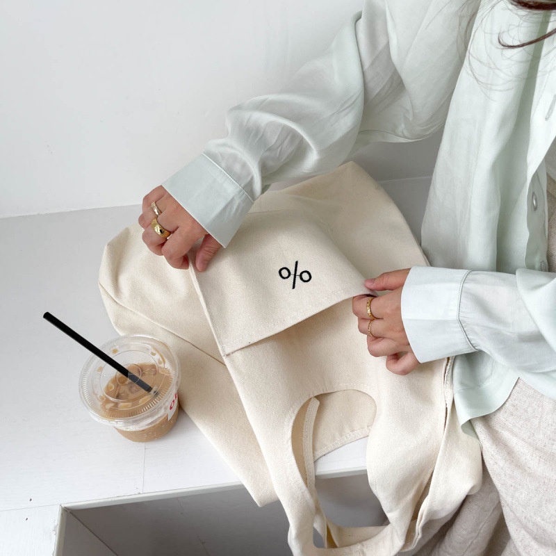 Túi tote vải Canvas túi nhỏ phong cách đi học đi chời hàn quốc giá rẻ in % AH1603
