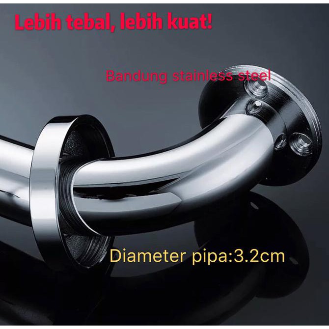 Tay Nắm Bồn Tắm Bằng Thép Không Gỉ Linda987 Sus 304 40cm Pipe 3.2cm