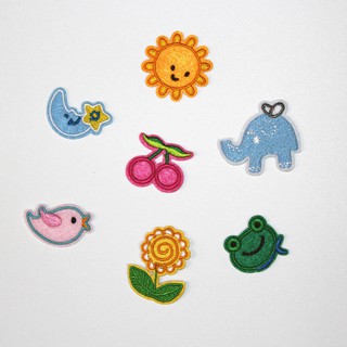 Bộ 7 hình dán ủi thêu họa tiết hoạt hình dễ thương cá tính trẻ trung