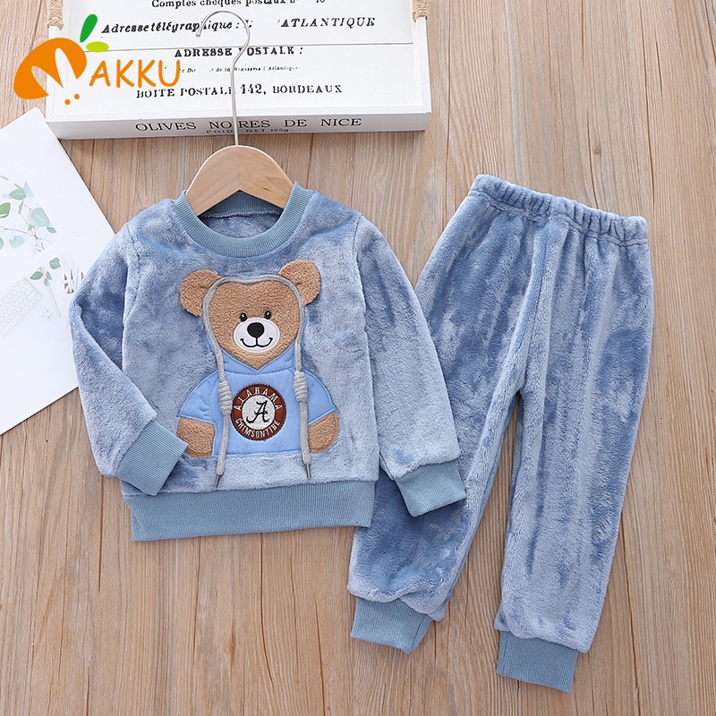 Bộ Đồ Ngủ Lông Cừu Thời Trang Mùa Thu Đông Dành Cho Trẻ Nhỏ
