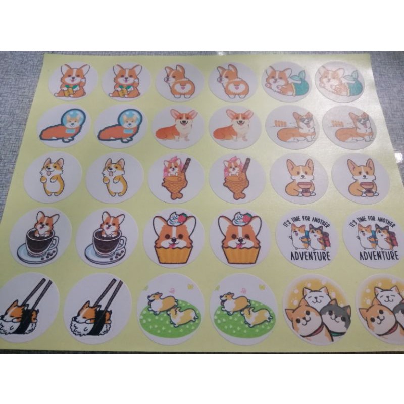 🔥30 hình dán sticker hình CHÚ CHÓ CORGI 🔥
