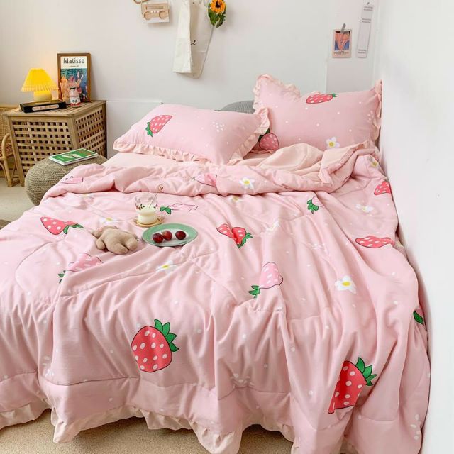 Bộ Chăn Ga Gối Cotton Đũi Boss Decor Trần Bông Nhập Khẩu Hàn Quốc