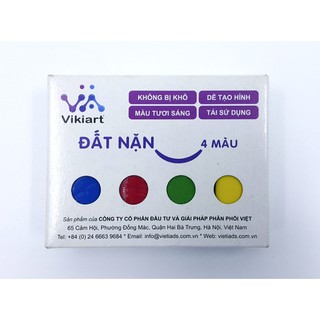 Đất nặn 4 màu Vikiart nhập khẩu Thái Lan loại 1