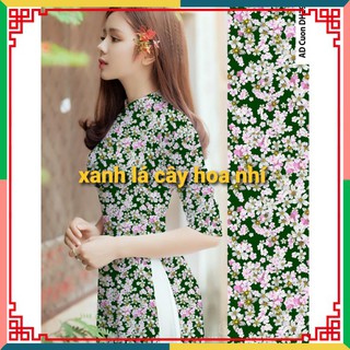 [Hàng Thiết kế] Áo dài hoa nhí ❤️FREESHIP❤️ Áo dài dáng truyền thống 2 tà cao cấp