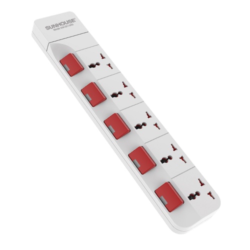 Ổ cắm điện cao cấp Sunhouse SHE-OC1-5RD