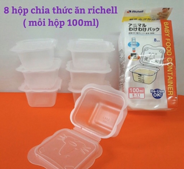 Bộ trữ chia thức ăn Richell 50ml/100ml/150ml